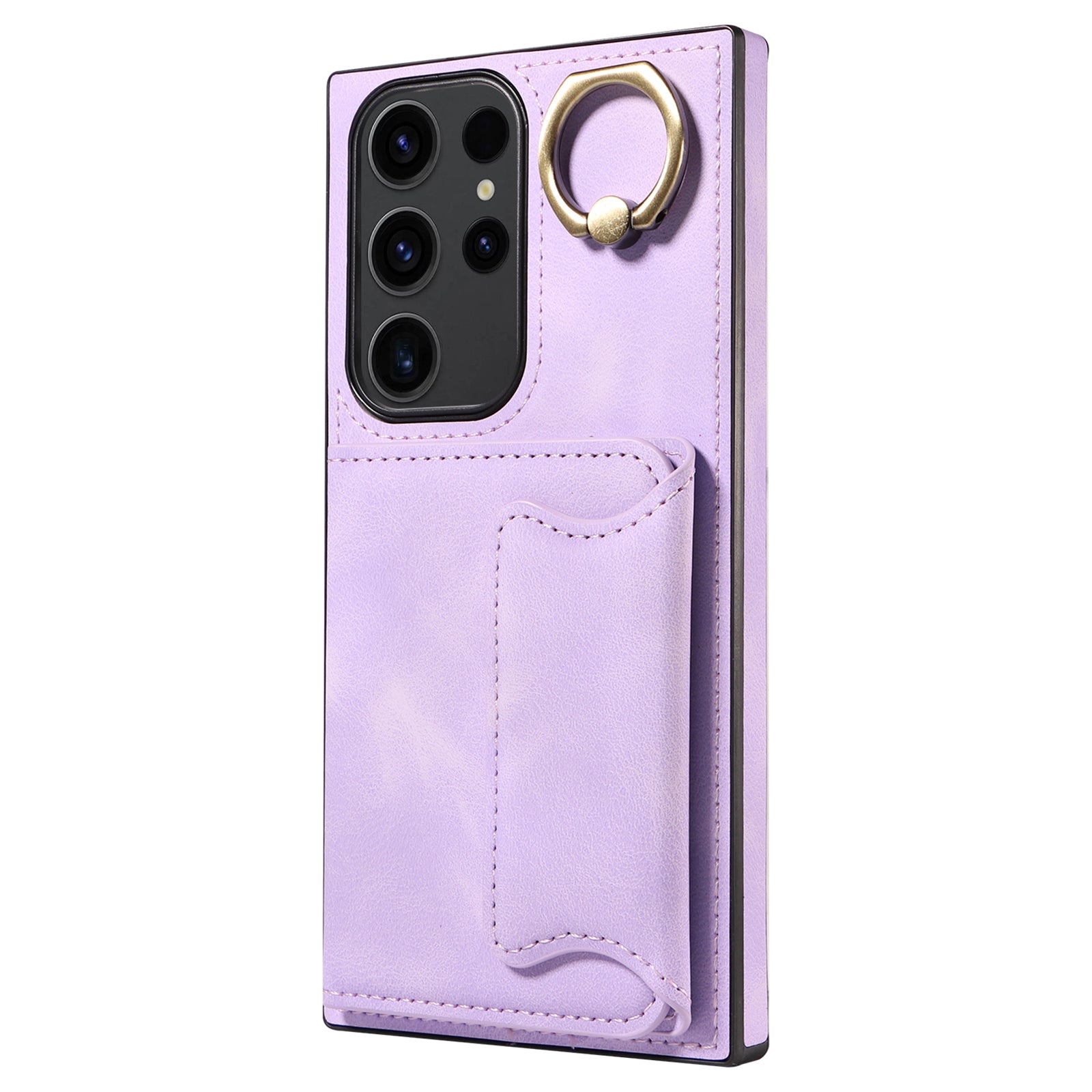 001 For Samsung Galaxy S23 Ultra PU Leather TPU Card Holder Phone Case Ring Kickstand Skin-touch Cover 001 For Samsung Galaxy S23 Ultra PU Leather TPU Card Holder Phone Case Ring Kickstand Skin-touch Cover
